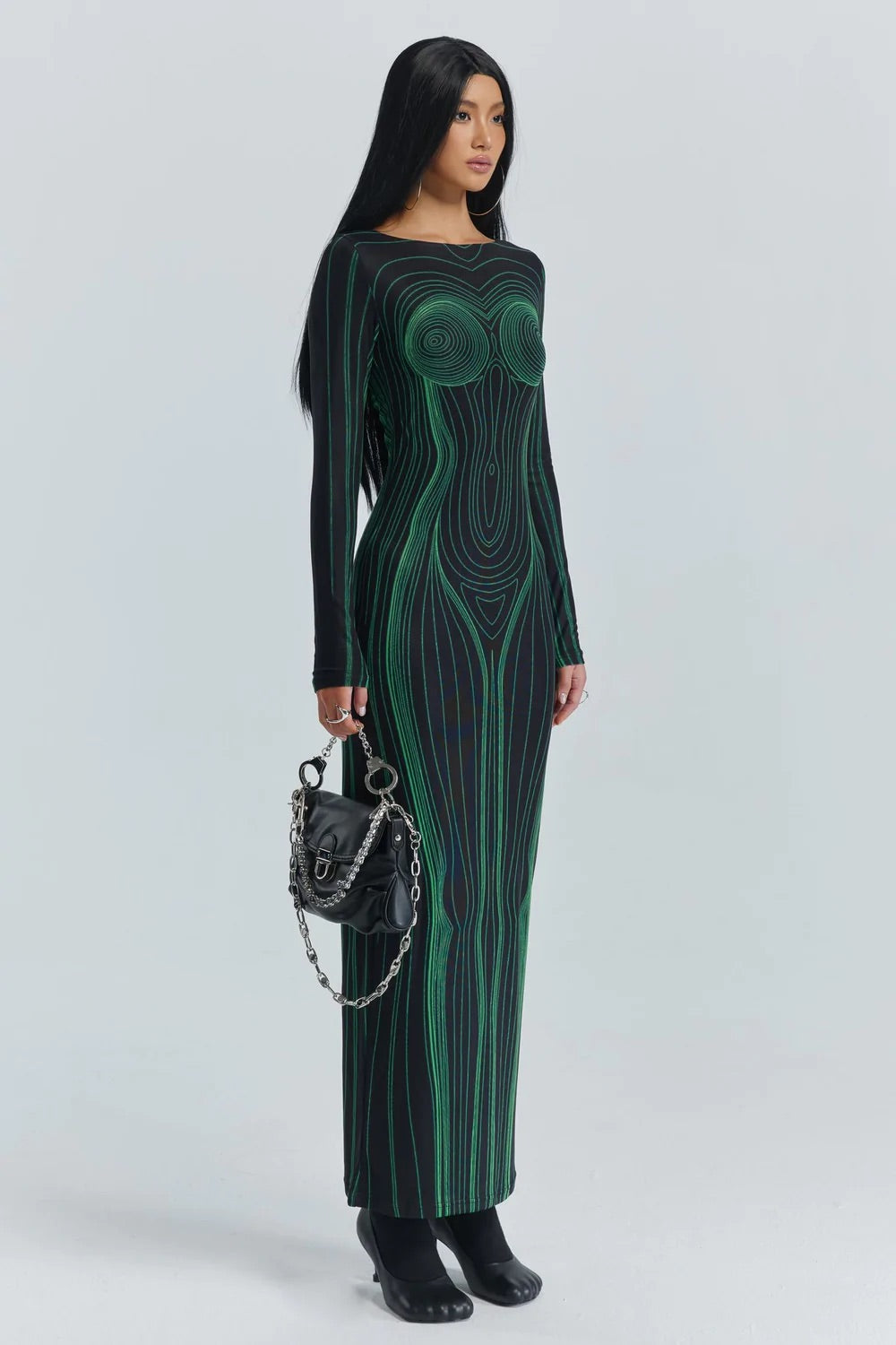 "Dazed Twirl Fitted Corpo Dress – BLANC LOVE"