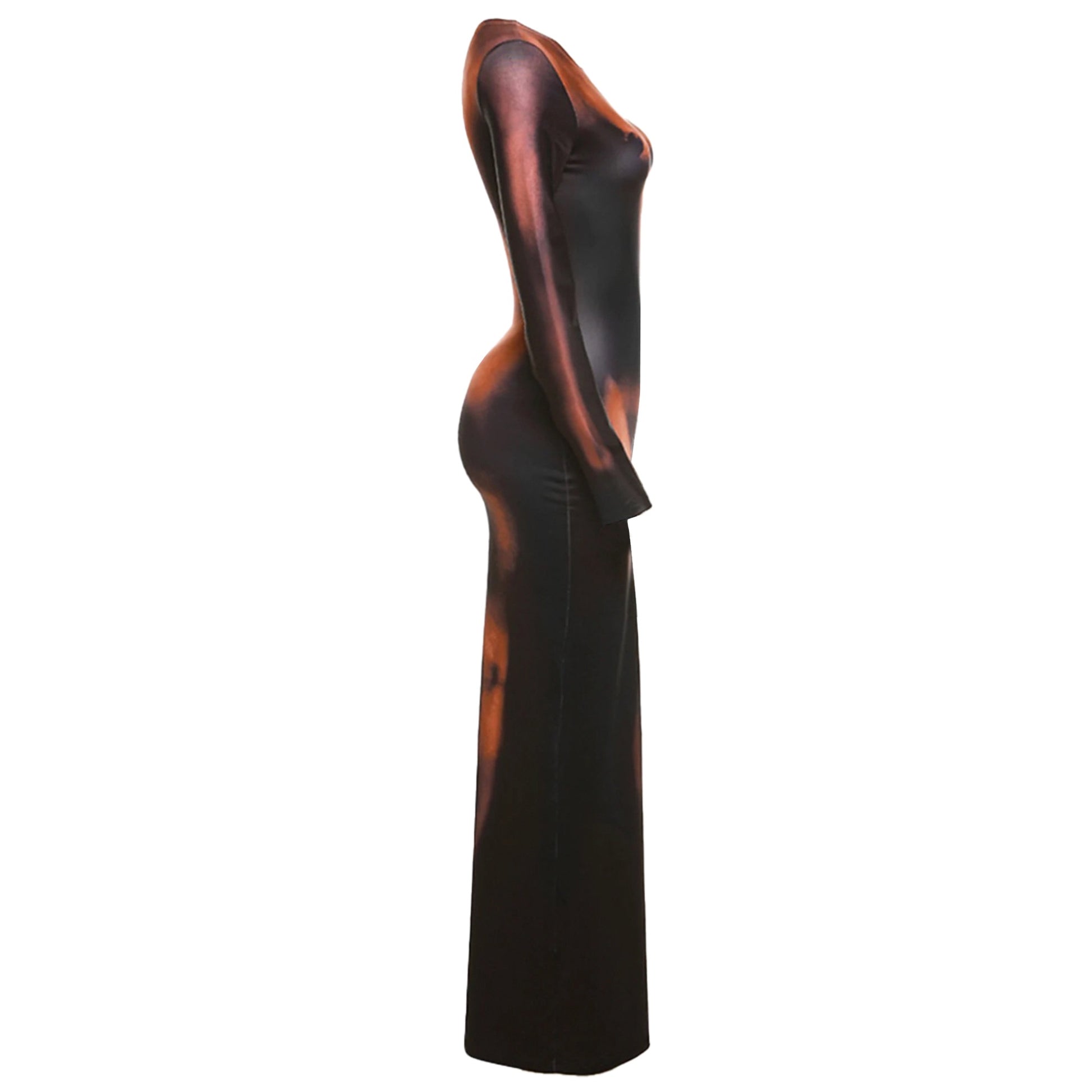 Jean Paul Gaultier - Brown Lotta Volkova Edition 'The Naked' Maxi Dress